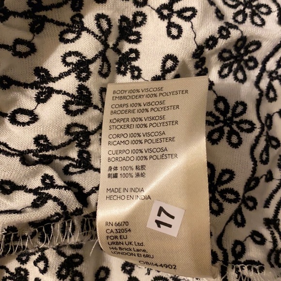 Maeve Cammie peplum top white & black eyelet XS NWT fairy dainty - Picture 11 of 12